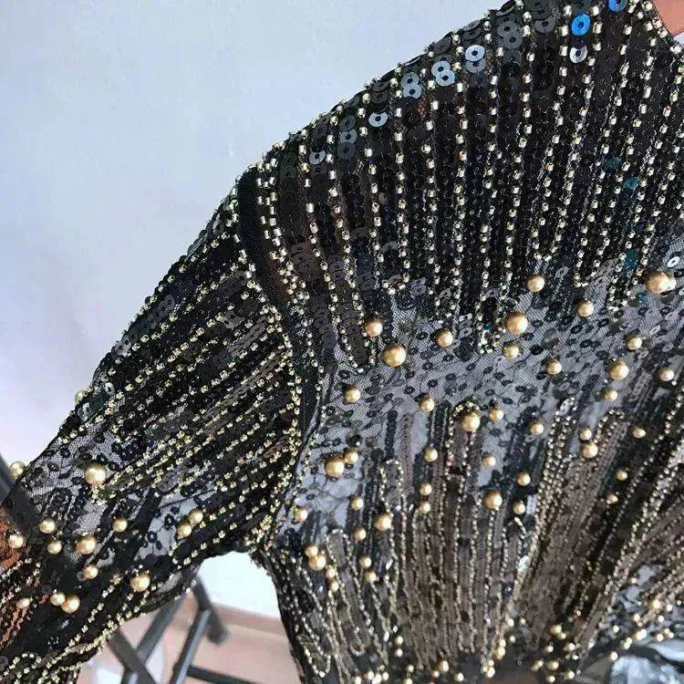 Fashion Bottoming Sequined evening Top blouse For Women - EX-STOCK Canada