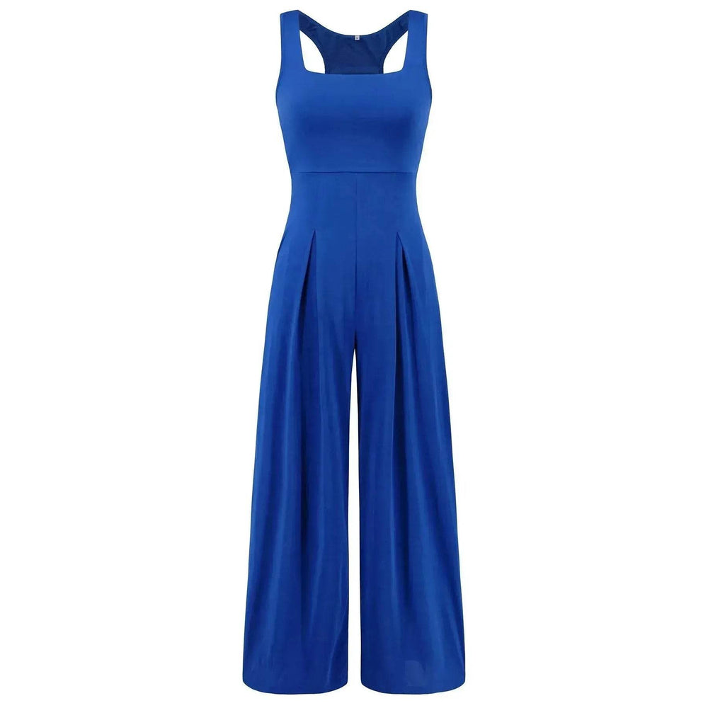 Fashion Casual Knitted Sling Wide-leg Jumpsuit - EX-STOCK Canada