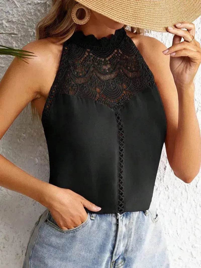 Fashion Hollowed-out Lace Gas Vest Top For Women - EX-STOCK Canada