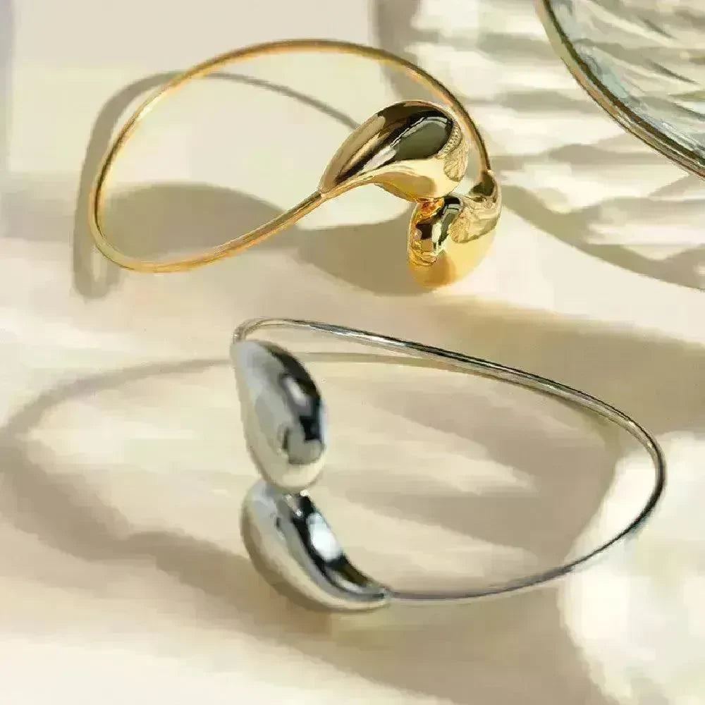 Fashion Jewelry 18K Gold Stainless Steel Irregular Drop-shaped Bracelet for Women Wedding Bracelet - EX-STOCK CANADA