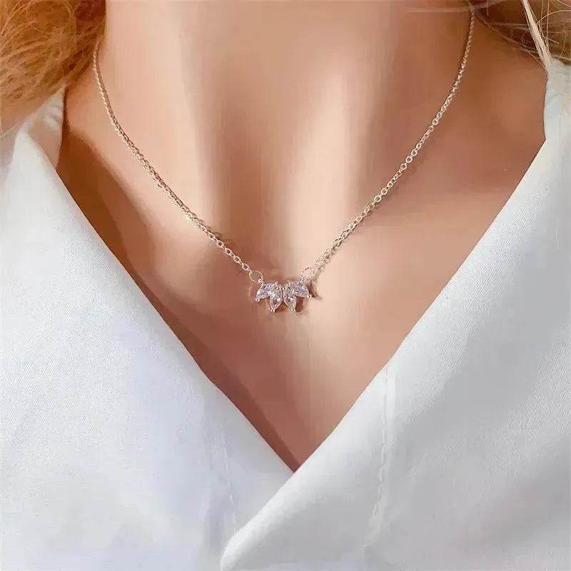 Fashion Jewelry Minimalist Shining Flower Petal Necklace For Women Girls Lotus Flower Pendant Necklace Female Party Anniversary Jewelry Gift - EX-STOCK Canada