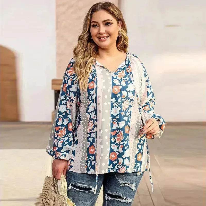 Fashion Loose Printed Long-sleeved Top Women - EX-STOCK Canada