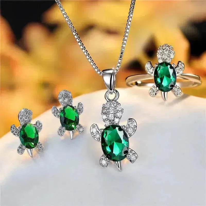 Fashion Oval Zircon Pendant Turtle Shape Necklaces With Rainbow Stone Multicolor Animal Necklace Jewelry For Woman And Children - EX-STOCK Canada
