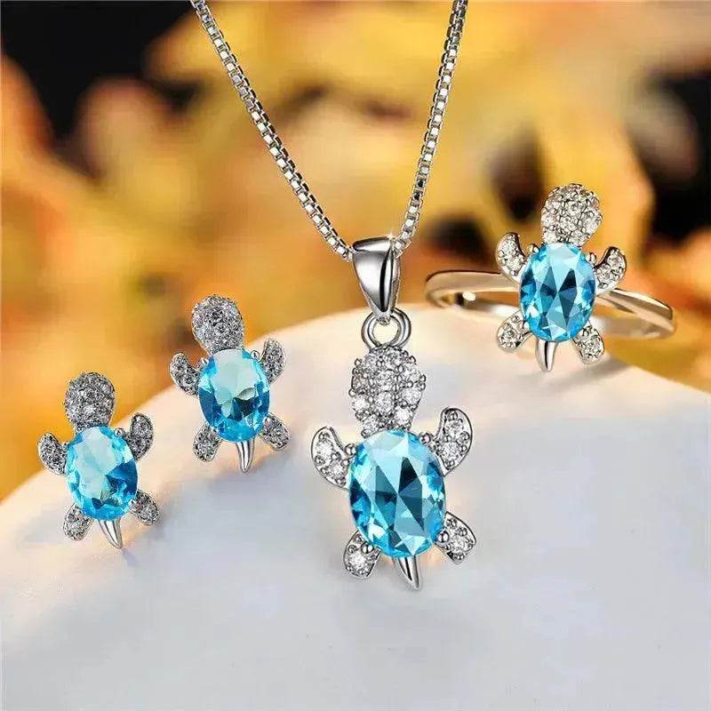 Fashion Oval Zircon Pendant Turtle Shape Necklaces With Rainbow Stone Multicolor Animal Necklace Jewelry For Woman And Children - EX-STOCK Canada