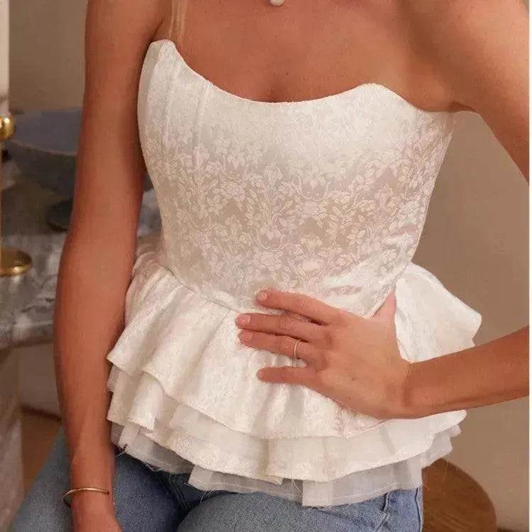 Fashion Personality Ruffled Tube Top Women - EX-STOCK Canada