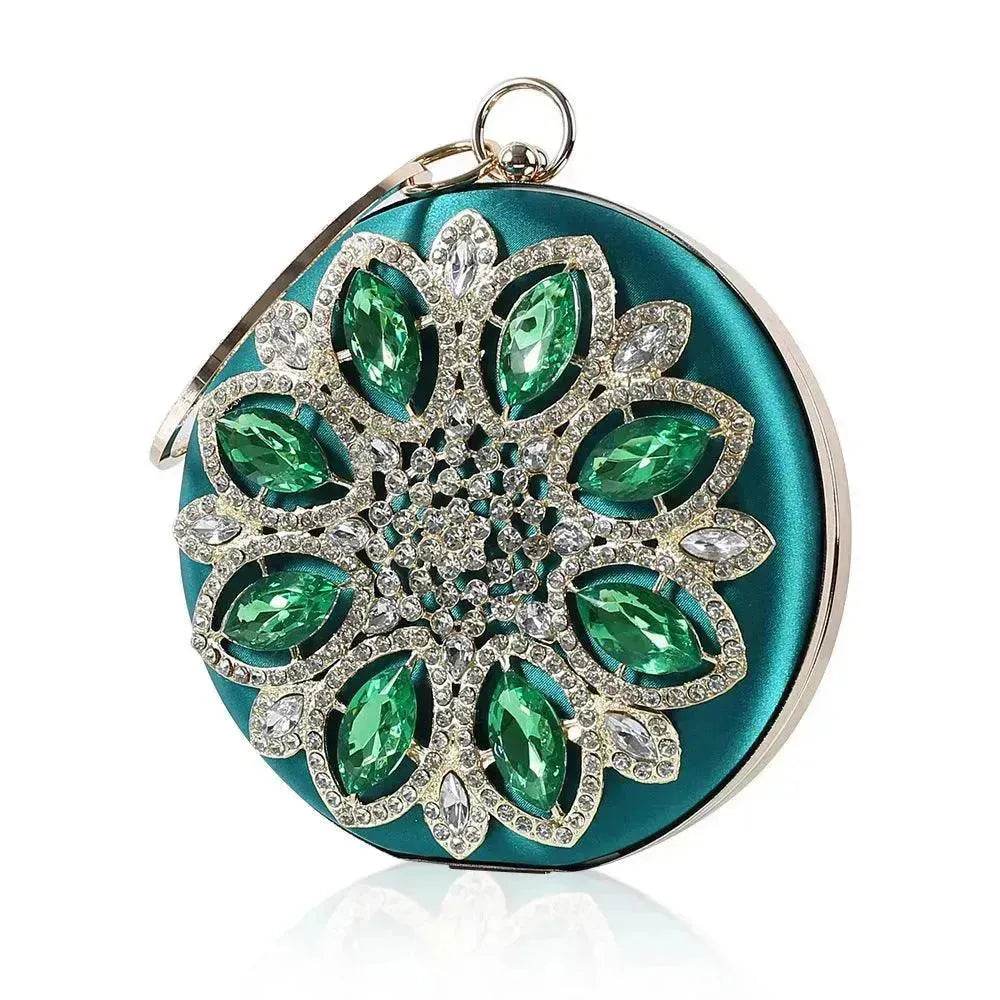 Fashion Rhinestone Diamond Silk Women's Hand Bag Dinner Wedding Party Clutch Bag Dress Bag - EX-STOCK Canada