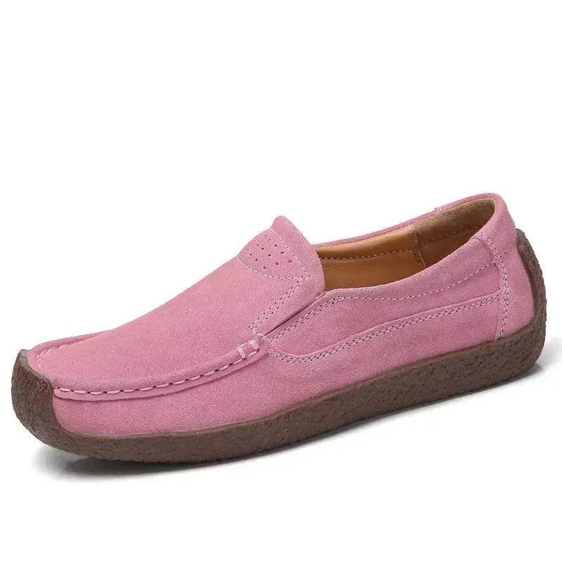 Fashion Round Toe Loafers Casual Versatile Solid Color Flats Slip-on Cozy Shoes for women - EX-STOCK Canada