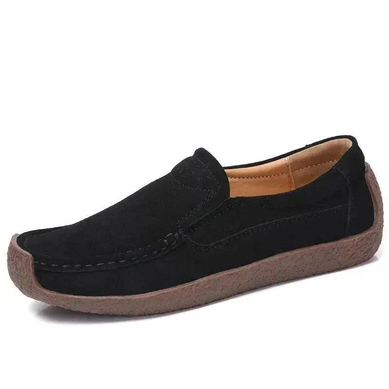 Fashion Round Toe Loafers Casual Versatile Solid Color Flats Slip-on Cozy Shoes for women - EX-STOCK Canada