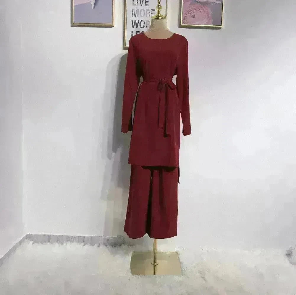 Fashion simple Arab lace up dress - EX-STOCK CANADA