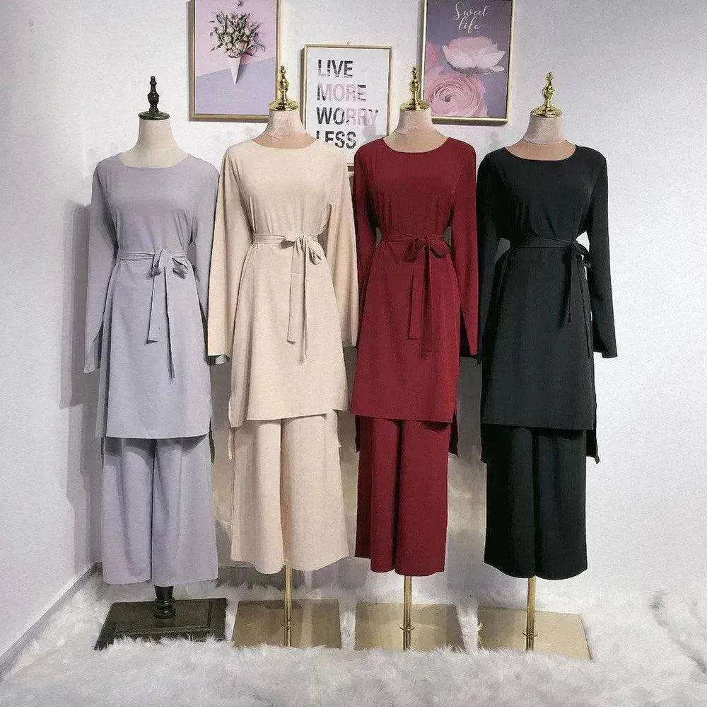 Fashion simple Arab lace up dress - EX-STOCK Canada