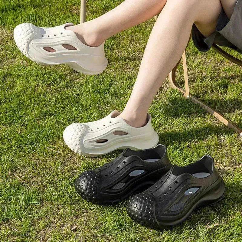 Fashion Thick-soled Clogs Shoes Indoor Floor Slippers Women Men Summer Outdoor Non-Slip Baotou Toe Beach Shoes - EX-STOCK Canada