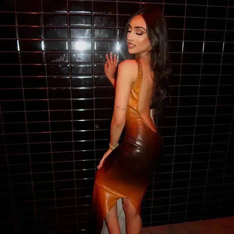 Fashion Trend Multicolor Printed Pullover High Waist Dress - EX-STOCK Canada