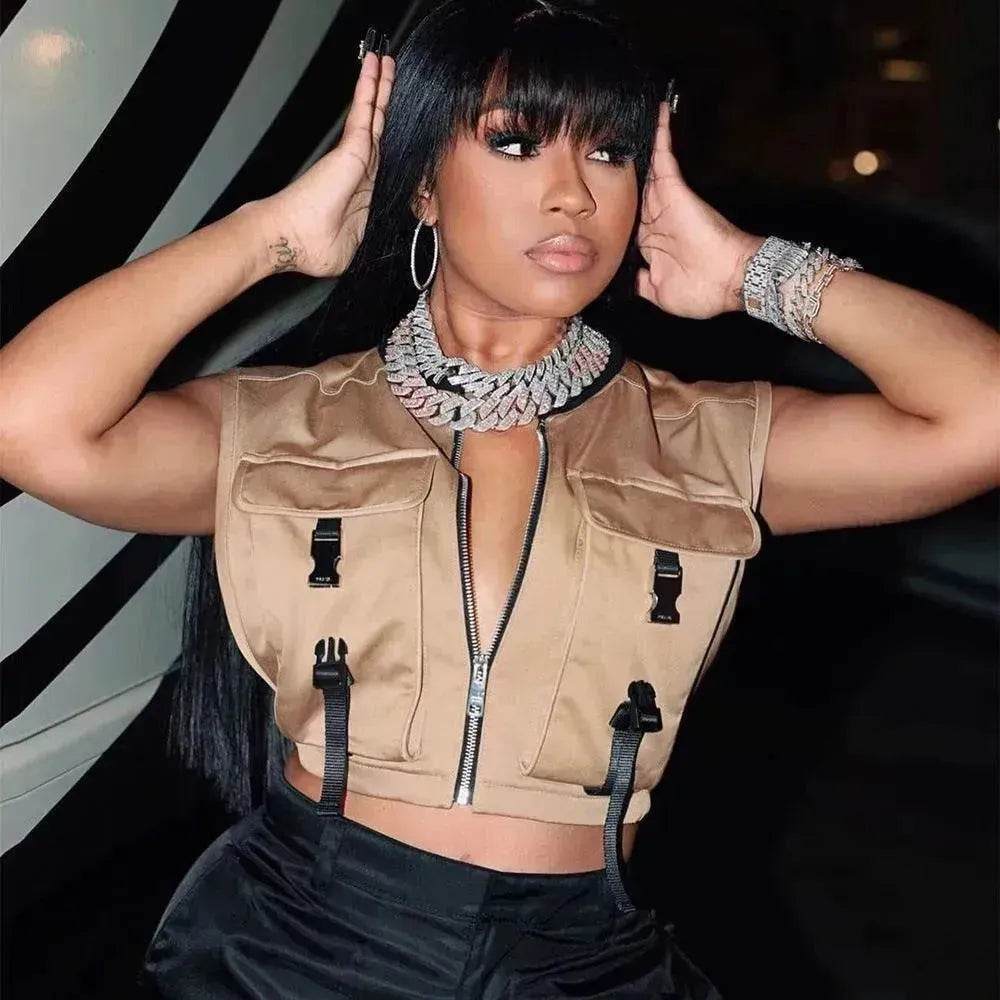 Fashion Trend Women Workwear Vest Top - EX-STOCK Canada