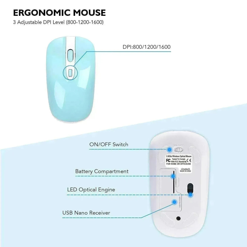 ensemble clavier et souris sans fil à la mode 2,4G accessoires fins pour ordinateur de bureau et portable - EX-STOCK Canada