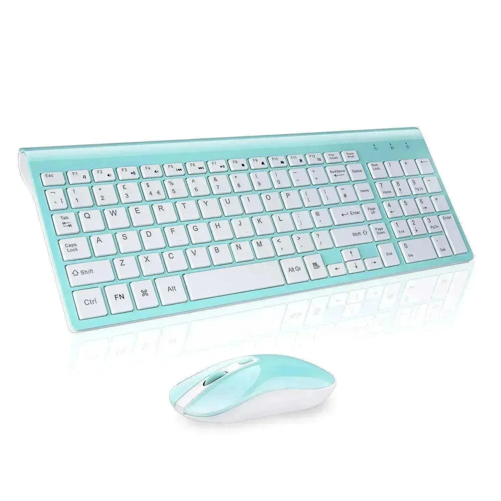 ensemble clavier et souris sans fil à la mode 2,4G accessoires fins pour ordinateur de bureau et portable - EX-STOCK Canada