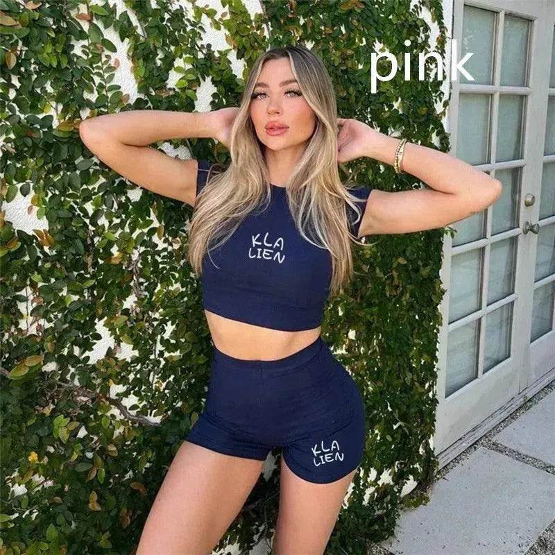 Fashion Women's Short Sleeve Printed Suit - EX-STOCK Canada