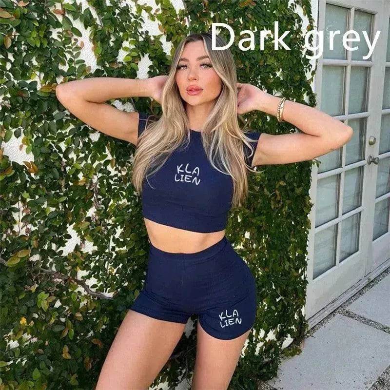 Fashion Women's Short Sleeve Printed Suit - EX-STOCK Canada