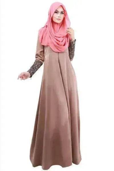 Fashionable Middle East Cuff Stitching Sequined Long Skirt Abaya Dress - EX-STOCK Canada