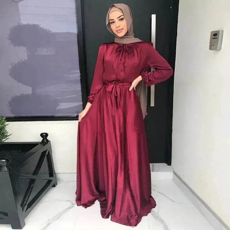 Fashionable Plain Swing Abaya Dress for Beautiful Arab Dubai Turkey Middle Eastern Women - EX-STOCK Canada