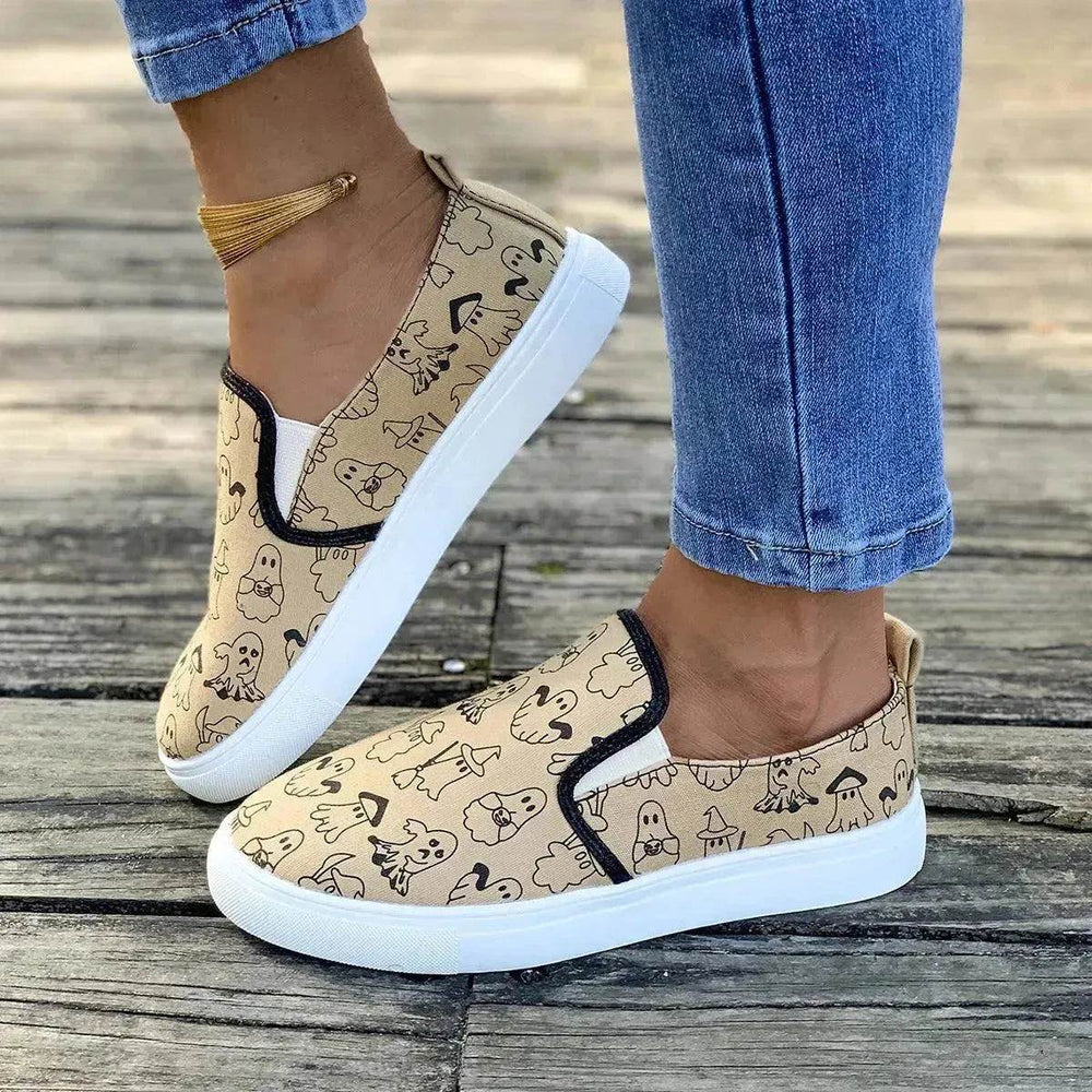 Fashionable Round Toe Casual Women's Sports Breathable Non-slip loafers Shoes for Women cover shoe - EX-STOCK Canada