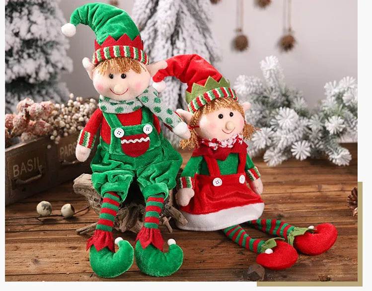 Christmas Hanging Legs Sitting Doll Ornaments - EX-STOCK Canada
