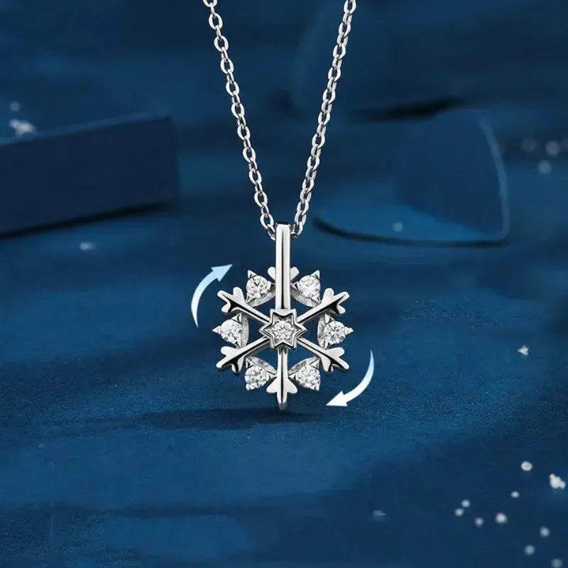 Luxury Rhinestone Christmas Snowflakes Necklace Gift for women - EX-STOCK Canada