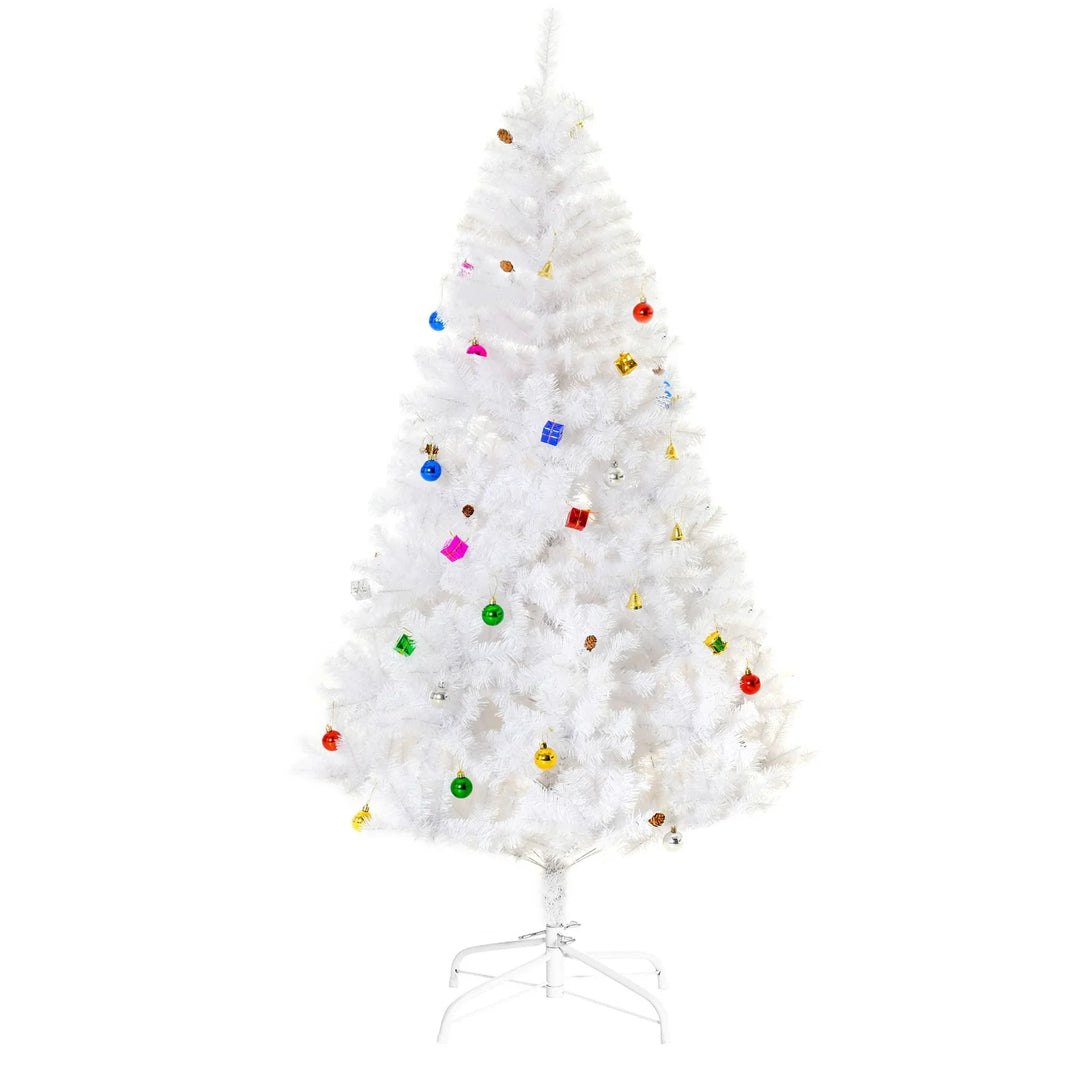 5.9ft Artificial Christmas Tree Xmas Holidays With Ornament White EX-STOCK Canada