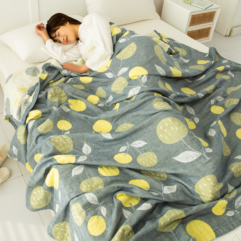 Cotton Four-layer Gauze Towel Blanket Air Conditioning Blanket Thin Duvet EX-STOCK Canada