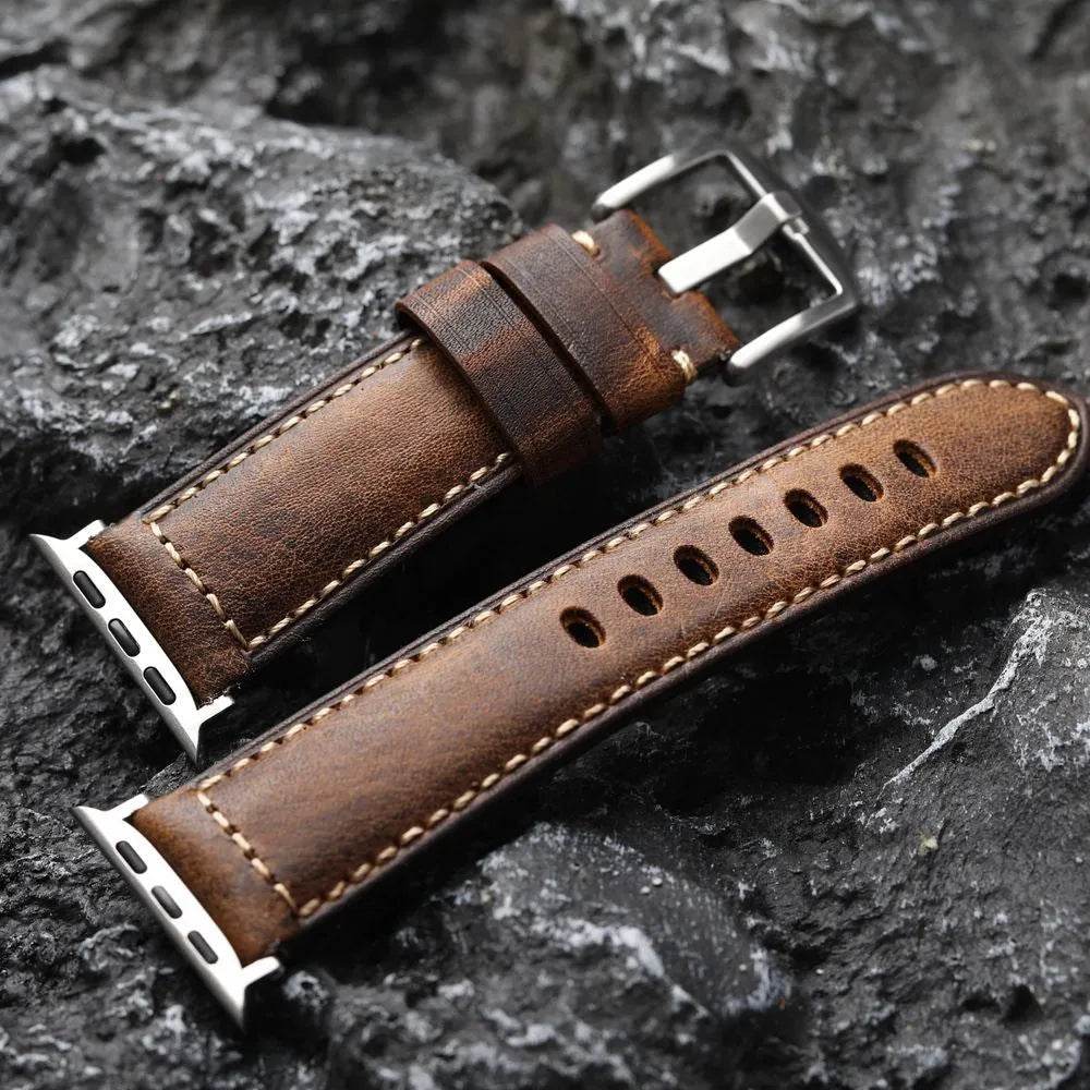 Pure Cowhide Strap Retro Style Watch Bracelet - EX-STOCK Canada