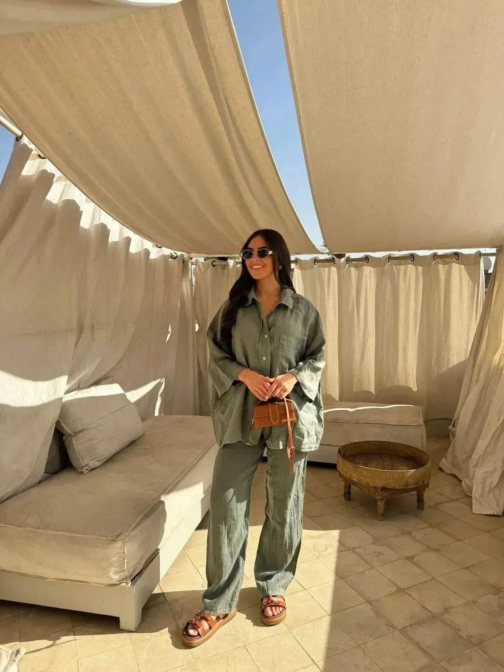 Casual Women Wide Leg Pants Long Sleeves Shirt Sets Ladies Loose High Street 2 Piece Outfits Pant co ords for Women Trouser co ords for Women - EX-STOCK Canada