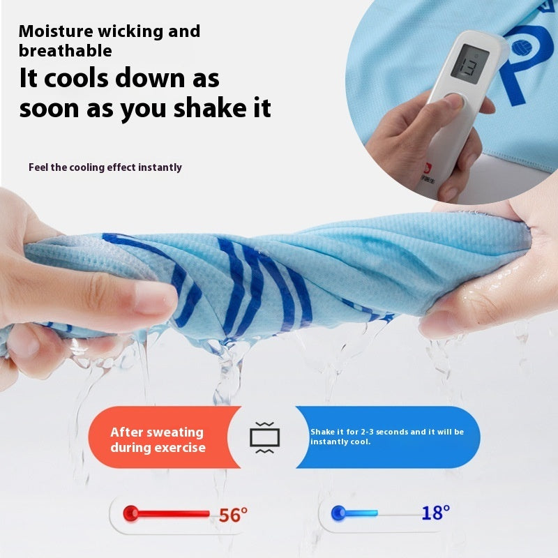 Cold Feeling Towel Outdoor Sports Sweat-absorbent Breathable Towel EX-STOCK Canada