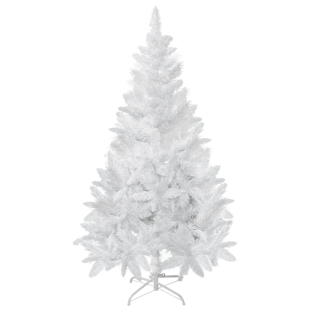5ft Artificial Christmas Tree With Pine Realistic Branches, Auto Open, For Indoor Decoration, White EX-STOCK Canada