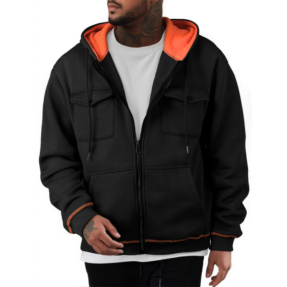 Pull décontracté à fermeture éclair pour hommes grande tailleEX-STOCK Canada