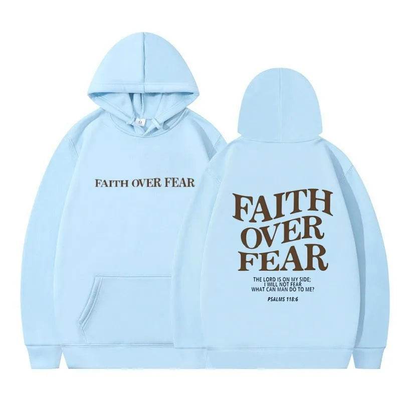 New Hoodie Faith Fear Men's And Women's Printed Sweatshirt - EX-STOCK Canada