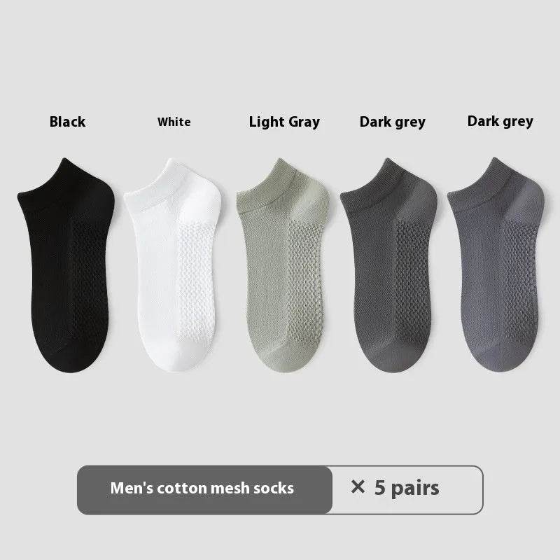 Cotton Anti-Pilling Ankle socks absorbing Invisible Tight Mesh Boat Socks - EX-STOCK Canada