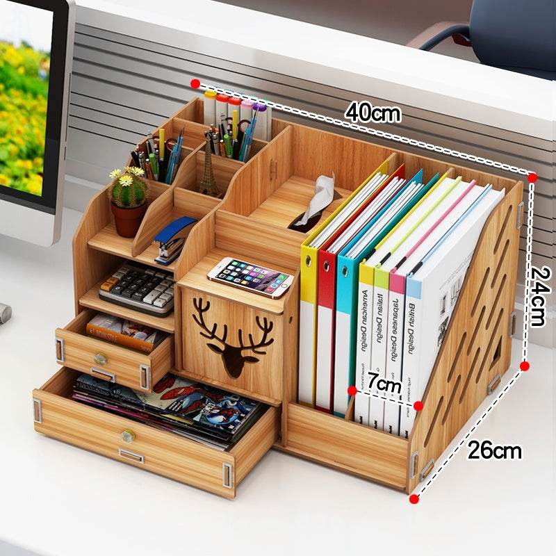 Minimalist Wooden Desk Organizer Office Table Organizer - EX-STOCK Canada