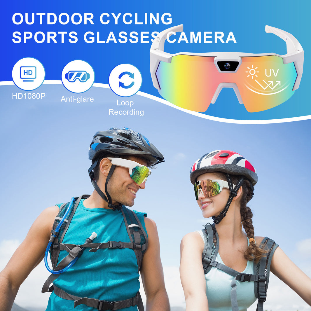 AI Smart Riding Glasses with Built-In Camera & Wi-Fi – Photochromic Cycling Sunglasses