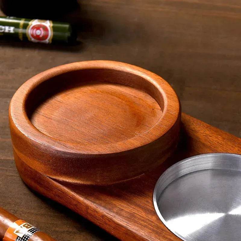 Luxury 2 In 1 Wooden Ashtray - EX-STOCK Canada