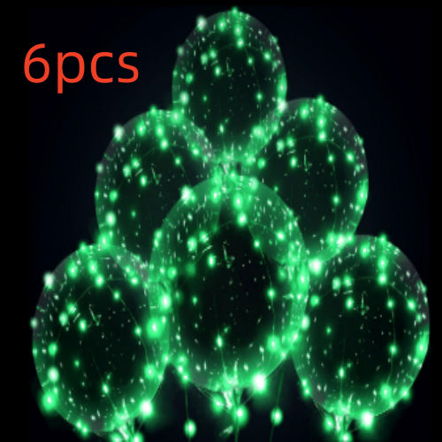 LED Glowing Balloon Party Decoration – 20" TPU Glow Balloons with Color Light Options