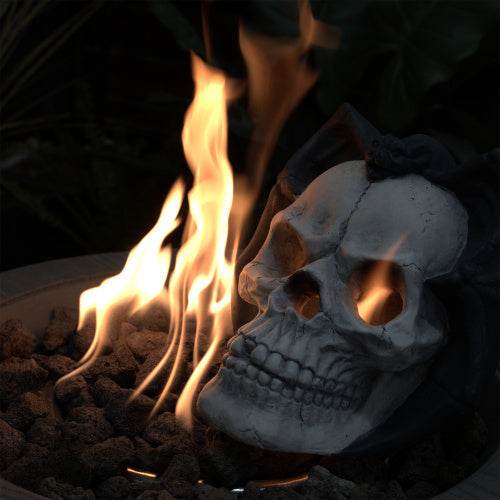 Fire Pit Demon Skull Gas Log For Ventless Vent Free, Propane, Gel, Ethanol, Electric, Outdoor Fireplace And Fire Pit, Halloween Decor - Patent Pending - EX-STOCK Canada