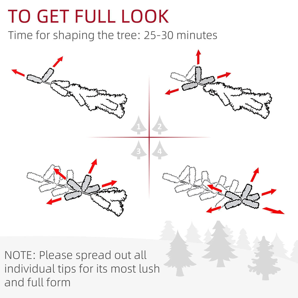 6FT Artificial Snow Dipped Christmas Tree Xmas Pencil Tree Holiday Home Indoor Decoration With Foldable Black Stand, Green EX-STOCK Canada