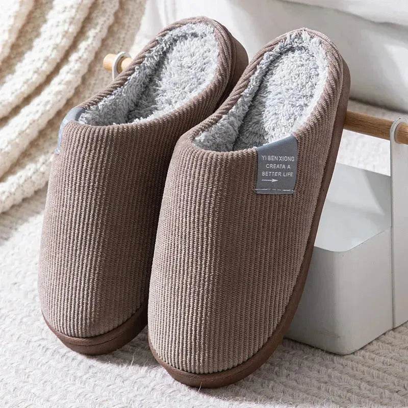 Winter Non-slip Plus Velvet Cotton Slippers - EX-STOCK Canada