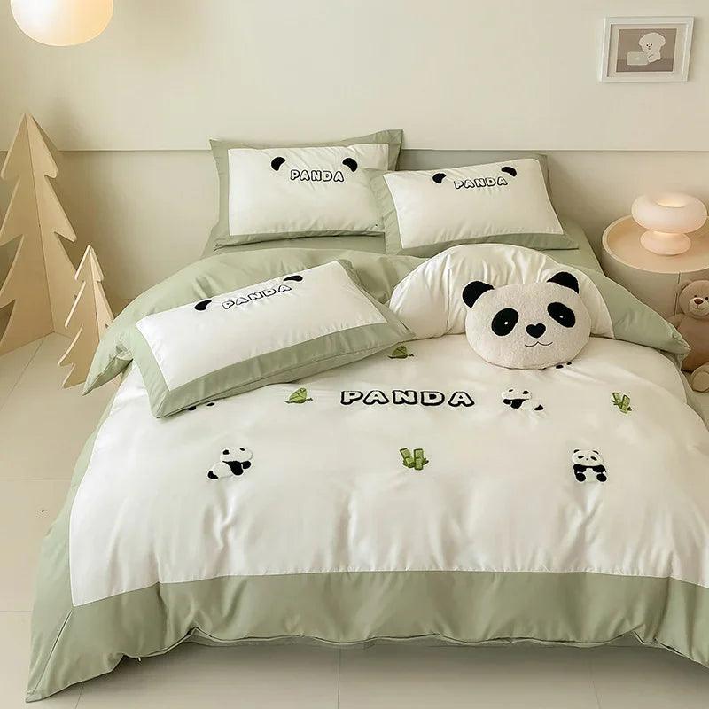 Ensemble de literie en coton 4 pièces Drap-housse lavé Housse de couette Draps Ensemble de literie 3 piècesEX-STOCK Canada