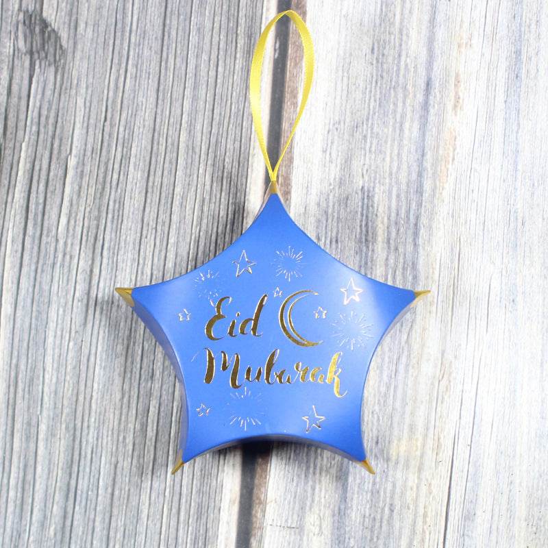 Hot Stamping Pentagram Shape Ramadan Eid Mubarak Gift Box - EX-STOCK Canada