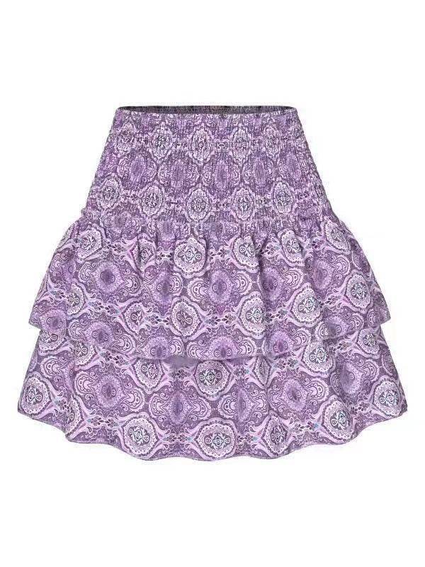 Leisure Versatile Lotus Leaf Women's Mini layered Skirt - EX-STOCK Canada