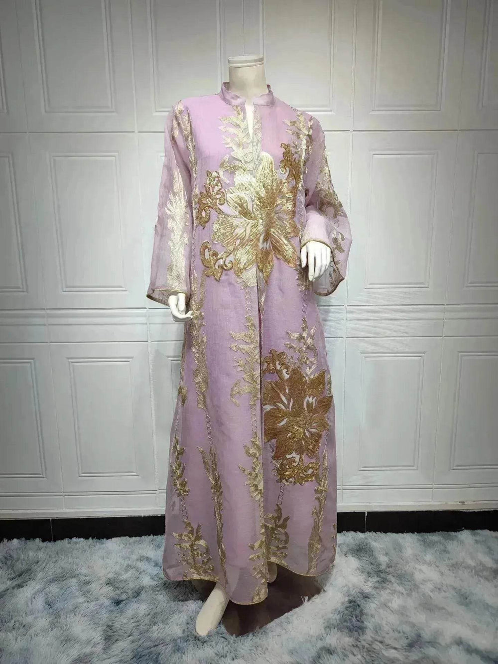 Fired Sequins Light Luxury Celebrity Party Abaya Dress for Arab Dubai Turkey Middle East Women - EX-STOCK Canada