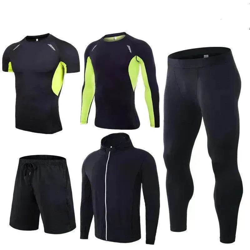 Men's Workout set Five-piece fitness wear - EX-STOCK Canada