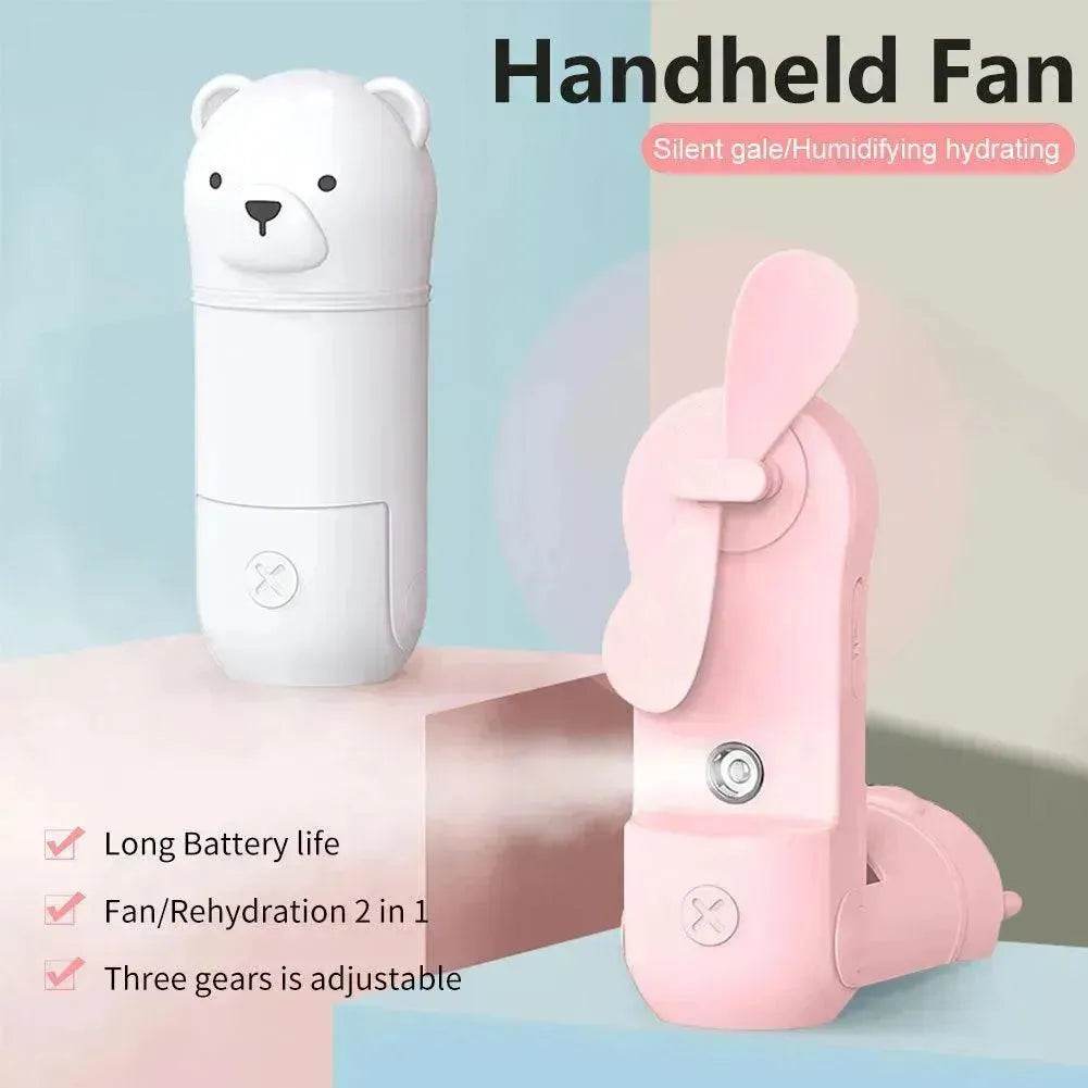 Folding Hand-held Fan Spray Water Replenishing Portable USB Charging - EX-STOCK Canada