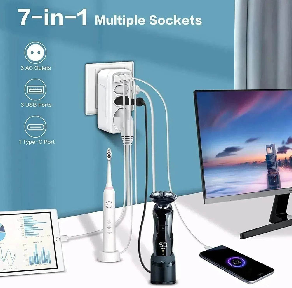 French German Standard European Wall Socket One-to-three Converter - EX-STOCK Canada