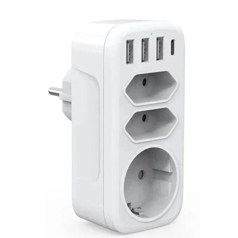 French German Standard European Wall Socket One-to-three Converter - EX-STOCK Canada